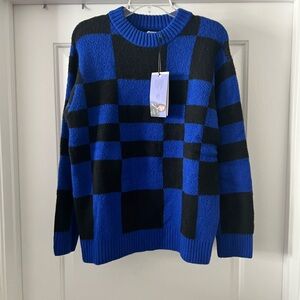 Kahlana Barfield-Brown Future Collective Blue and Black Checkered Sweater